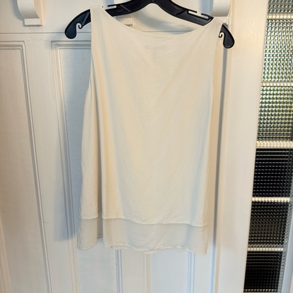 Eileen Fisher Silk Tank Top Sz XS Ivory Neutral Sleeveless layered Blouse - Picture 3 of 9